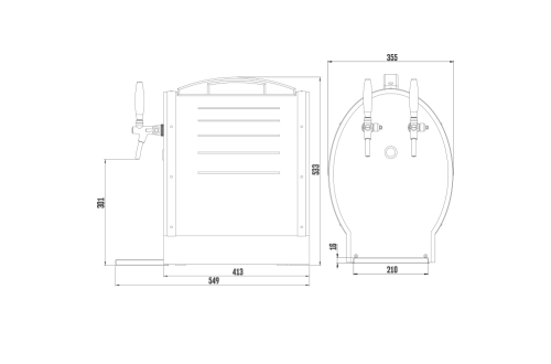 Beer cooler keg 2 ways