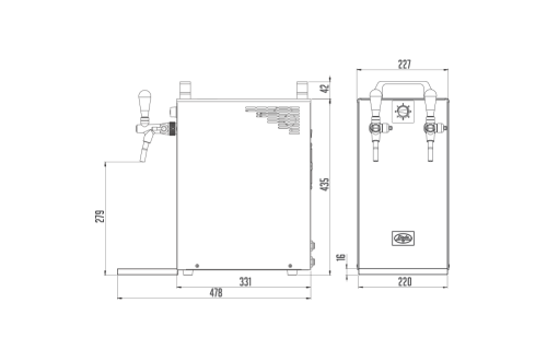 2-way Contact 40 beer cooler