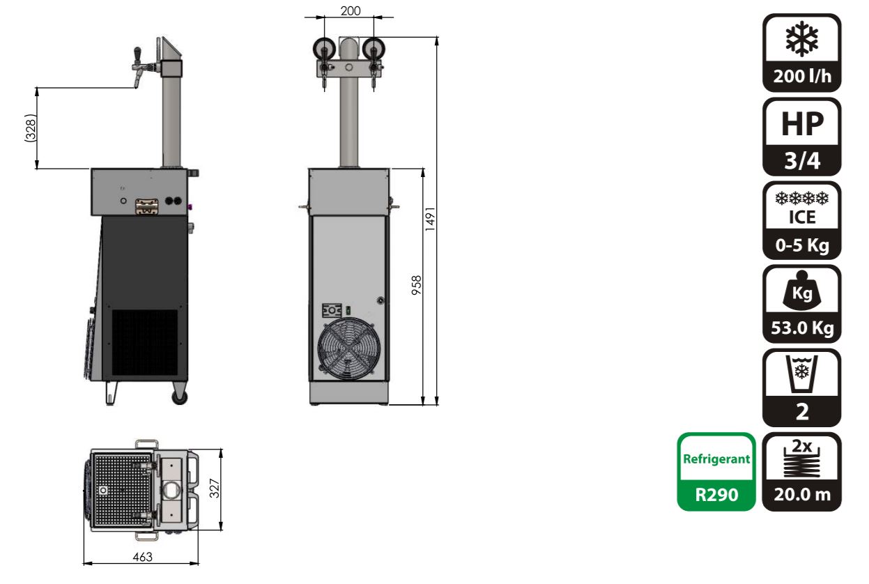 Motore CWP200 Mobil Green Line - 2 vie